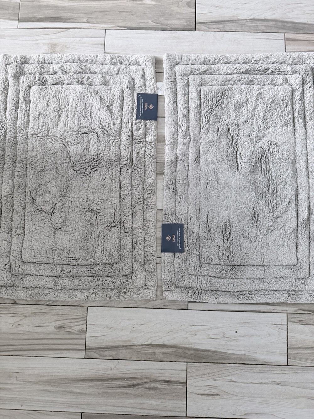Riva Cotton Bath Mats Size 20 X 30 In Gray 2 Pack. Brand New.